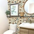 thumbnail image 6 of Mushroom Wallpaper Peel and Stick Vintage Floral Contact Paper 16.9 x 393.7 Boho Self Adhesive Removable Wallpaper Mushroom Forest Decorative Contact Paper for Bathroom Cabinets Vinyl, 6 of 8