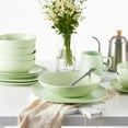 thumbnail image 5 of Stone + Lain Delilah Porcelain Collection Dish Set, 6 Bowls (8-inch) Service for 6, Lime Green, 5 of 5