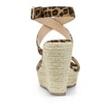 thumbnail image 2 of BLISSFUL STEP Women's Shoes Espadrille Wedge Slingback Crisscross Sandals Leopard 6, 2 of 8