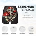 thumbnail image 4 of Kdxio Red Mushrooms Print Men'S Swim Trunks With Compression Liner 7 Inch Inseam Quick Dry Swim Shorts, 4 of 7