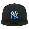 thumbnail image 2 of Men's New Era Black New York Yankees Tonal Koi 59FIFTY Fitted Hat, 2 of 6