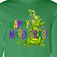 thumbnail image 4 of Inktastic Happy Mardi Gras Big and Little Alligators with Beads Long Sleeve T-Shirt, 4 of 5