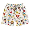 thumbnail image 3 of Uemuo Childrens Party Pattern Men's Swim Trunks Hawaiian Beach Bathing Suit Swimsuits Beach Quick-Dry Shorts with Pockets-Medium, 3 of 9