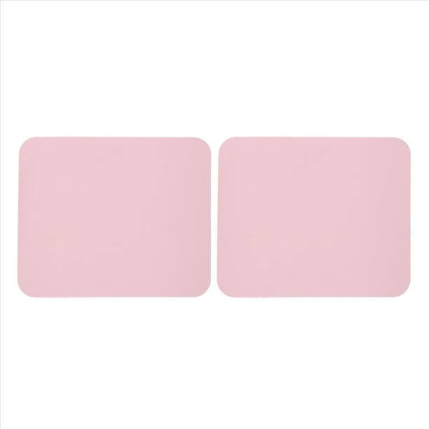 2X Estera de Raton Almohadilla de Raton del Gel de Silicona de Computadora Escritorio Ordenador Portatil Ultrafino, Rosado