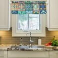 thumbnail image 2 of Coolnut Mexican Talavera Windows Valance Curtains, Double Layer Short Blackout Window Topper Treatment for Bathroom,Kitchen,Living Room,Cafe Decor,54x18Inch,only 1 Panel, 2 of 6