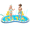 Blue with Ducks, variant on Bundaloo Baby Splash Pad for Toddlers - Inflatable Mat with Sprinklers, Attaches to Most Garden Hoses - Summer Fun Outdoor Kiddie Wading Pool (Green)
