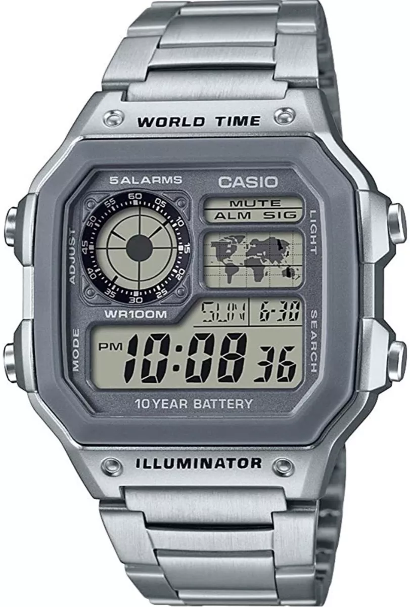 reloj-casio-ae1200-metal-mapa-mundial-full-correa-plateado-bisel