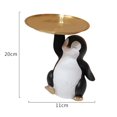 thumbnail image 3 of Estatua de pingüino moderno, almacenamiento de llaves, decoraciones de escritorio para , dormitorio, relojes de escritorio, joyas, exhibición lámina Soledad Estatua de pingüino, 3 of 8