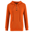 thumbnail image 2 of Women's Hoodies & Sweatshirts Spring And Autumn Sweatshirt With Buttons,Orange Women's Hoodies & Sweatshirts M, 2 of 7