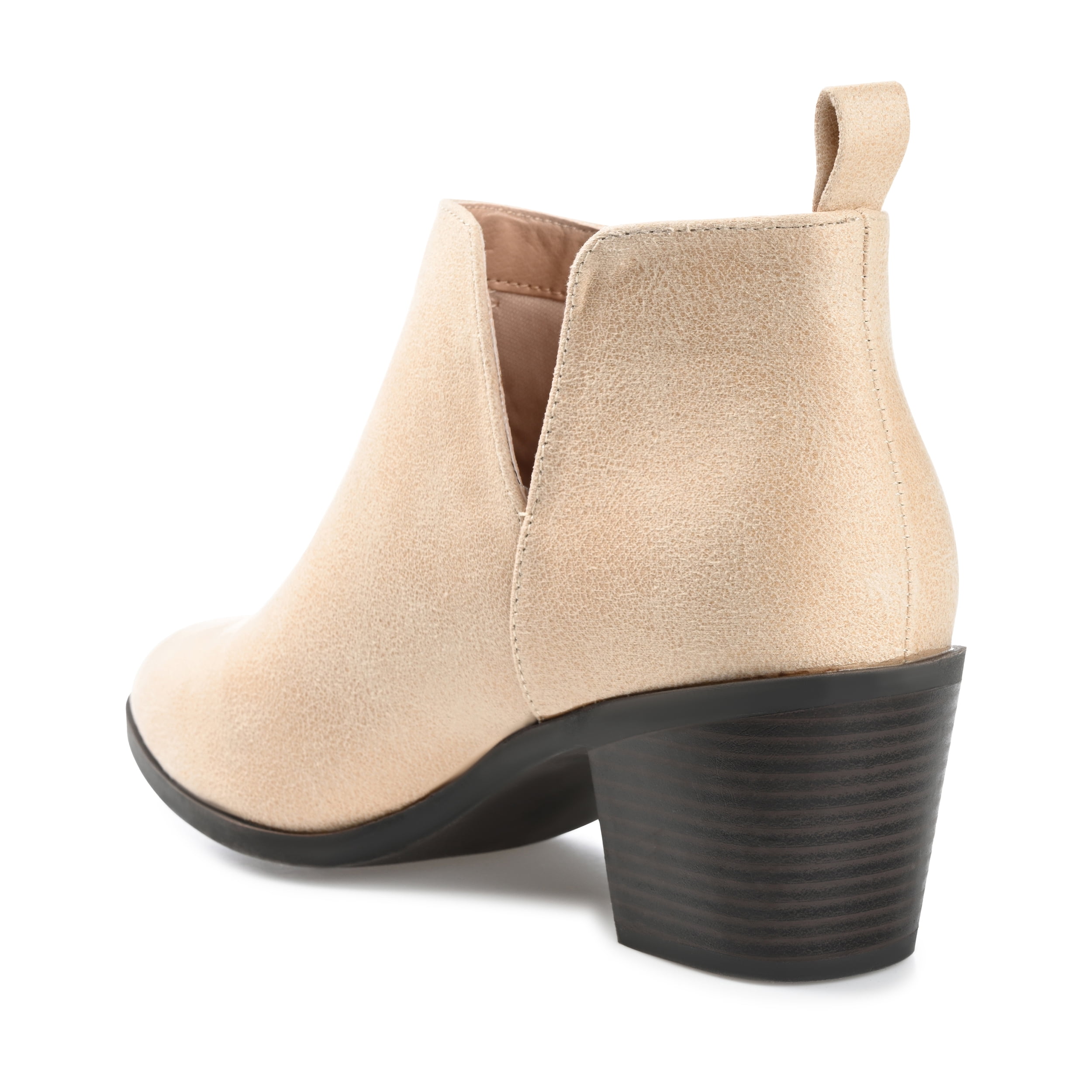 Journee Womens Lola Pull On Stacked Heel Booties, Widths Available