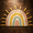 Rainbow Sun L (44.09" X 29.13"), variant on Boho Half Sun L (45.28" X 35.43") Fabric Wall Decals Peel and Stick Sunshine Arch Art Decor