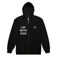 thumbnail image 2 of Laf With God I Unisex Zip Hoodie, 2 of 5