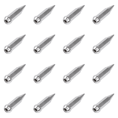 (16 Pack) MSA Spike Tapered Lug Nut 10mm x 1.25mm Thread Pitch Chrome For YAMAHA 225DX 1984-1986