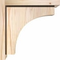 thumbnail image 3 of 7 1/2"W x 12"D x 12"H Huntington Smooth Corbel w/Backplate, Douglas Fir, 3 of 9
