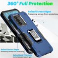 thumbnail image 5 of Compatible for Samsung Galaxy A03S Case with Magnetic Car Mount Friendly Hybrid Shockproof Protective Phone Cover with Kickstand - Blue, 5 of 8