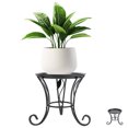 thumbnail image 1 of IDEANATEGRATE Soporte Pequeño Para Plantas En Negro Con De Hojas Para Jardín Y Espacios Interiores, 1 of 7