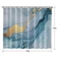 thumbnail image 5 of Blue Marble Gold Pattern Shower Curtain 84"x72" ,Bathroom Decorative Shower Curtains Set with 12 Hooks,Modern Waterproof Washable Shower Curtain, 5 of 6