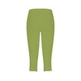 thumbnail image 5 of Lovskoo Capri Leggings for Women Solid Color Summer 2024 High Waisted Capris Beach Slim Yoga Gym Pants Mint Green 2XL, 5 of 7