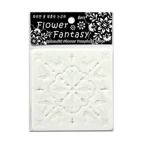 6 Pcs Flowers Stencils Flower Leaf Templates Art and Craft Stencils For Scrapbooking Handmade Cards And Art Projects