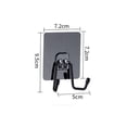 thumbnail image 2 of New Durable Load-bearing Mutifunction Traceless Hook Wall Hook Self Adhesive Sticky Hook SILVER, 2 of 8