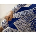 thumbnail image 4 of Wedding Wear Pakistani Palazzo Suits Sewn Indian Designer Shalwar Kameez Outfits ( Blue, XXS - 34 ), 4 of 6