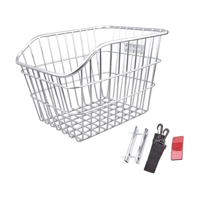 Cesta trasera para bicicleta, cesta para ciclismo, duradera, de gran capacidad, cesta para bicicleta, estante de carga para senderismo, bicicletas