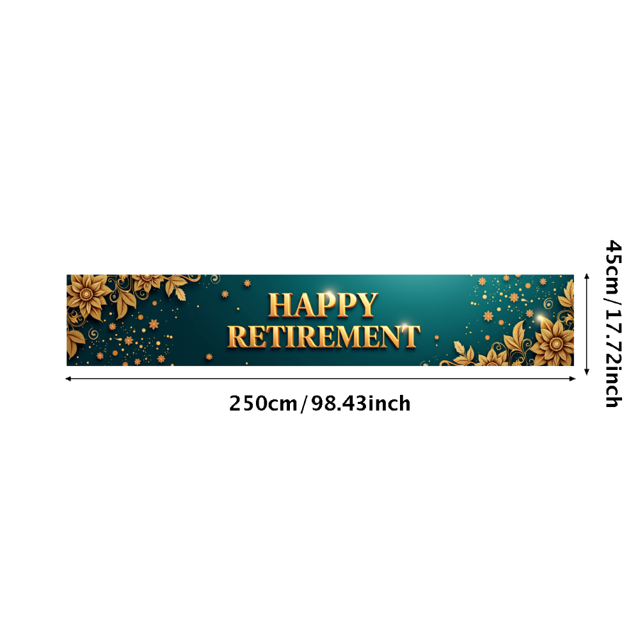 Sparkling Happy Retirement Banner with Butterfly and Star Elements Backdrop Party Decorations for Retirement Celebrations Photography Props Retirement Party Supplies