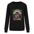 thumbnail image 4 of Uootdi 100 Days of School Long Sleeve Shirts for Women Womens Teacher Graphic Tops Happy 100 Days of School Sweatshirt Gift, 4 of 6