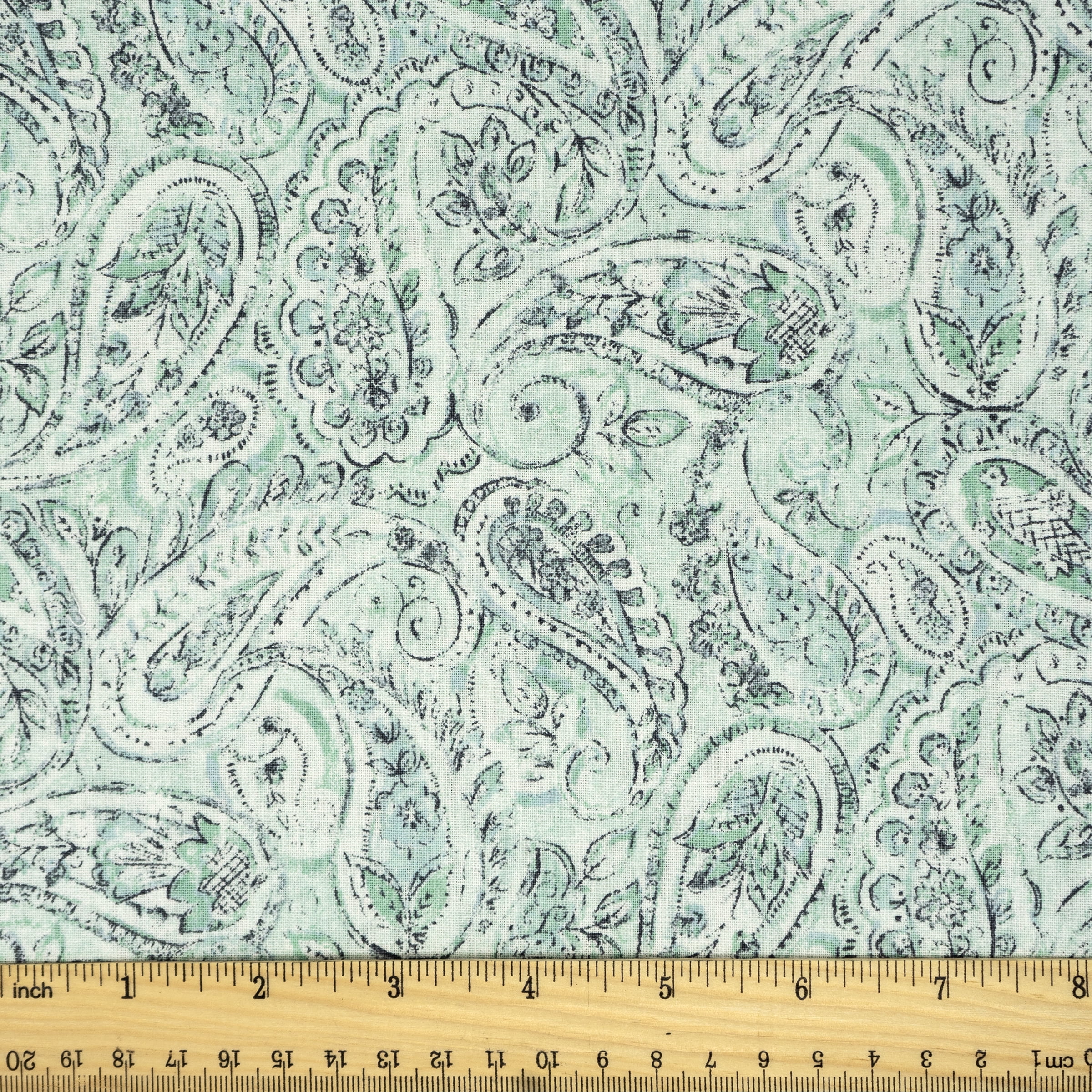 (2 pack) Waverly Inspirations 1 Yard Cut 100% Cotton Prints Fabric Paisley Swirl 44" Wide for Quilting & Sewing