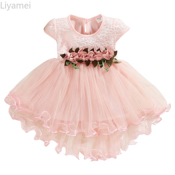Liyamei Toddler Girl Tulle Dress Summer Ruffle Sleeveless Baby Girl Fashion Casual Dresses 12-18 Months