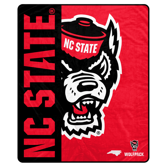 NCAA North Carolina State Wolfpack 50x60 Inch Ultra Soft Tailgate Throw