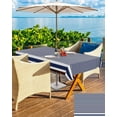 thumbnail image 5 of Outdoor Tablecloth with Umbrella Hole and Zipper 60 x 102 Inch Stripes Abstract Navy Blue Geometric Simple Table Cover for Rectangular Tables Waterproof Tabletop Collection for Patio Garden Picnic, 5 of 6