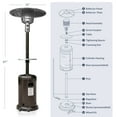 thumbnail image 5 of BELLEZE 48,000BTU Bronze Patio Heater Propane W/ Adjustable Table, Double-Side Waterproof Grey Heater Cover, 5 of 7