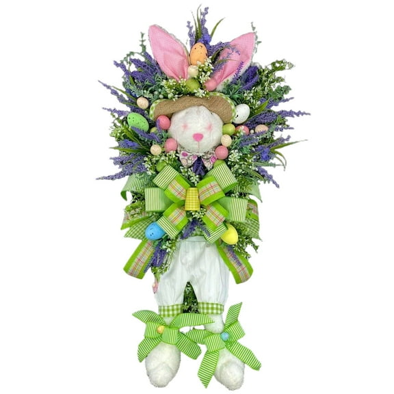 EUDIDV Easter Decor Easter Figurines 2025 Easter Bunny Wreath Colorful Door Wall Decoration Door Pendant Home Decoration Wreath And Front Door Number Decoration Easter Party Supplies
