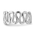 thumbnail image 4 of 925 Sterling Silver Rhodium Plated Fancy Swirls Band Ring Size 8 Jewelry for Women - 3.3 Grams, 4 of 8
