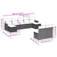 thumbnail image 2 of vidaXL 9 Piece Garden Sofa Set with Cushions Beige Poly Rattan, 2 of 5