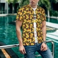 thumbnail image 6 of Lsque Cartoon Ducks Pattern Mens Polo Golf Shirts Funny Graphics Shorts Sleeve Button Shirts Baseball T-shirt-3X-Large, 6 of 7