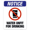 thumbnail image 1 of Danger Reclaimed Waste Water Unfit For Drinking or Body Contact Sign, OSHA Danger Sign, 24x30 Aluminum, 1 of 1