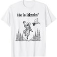 thumbnail image 1 of T-Shirt Chrétien de Pâques Drôle "He is Rised" - Blanc - G, 1 of 4