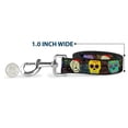thumbnail image 5 of Buckle-Down Pet Leash, Dog Leash, Painted Sugar Skulls Flowers Collage, 6 Feet Long 1.0 Inch Wide, 5 of 6