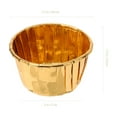 thumbnail image 2 of WHAMVOX  50 Pcs Heat-resistant Cake Cup Muffin Baking Liners Greaseproof Mini Golden, 2 of 8
