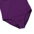 thumbnail image 6 of Lejafay Girls 2 Pieces Sleeveless Gymnastics Ballet Leotard with Chiffon Ruffle Skirt Ballerina Dark Purple S, 6 of 7