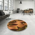 thumbnail image 4 of Ahgly Company Machine Washable Indoor Rectangle Transitional Neon Orange Area Rugs, 7' x 10', 4 of 7