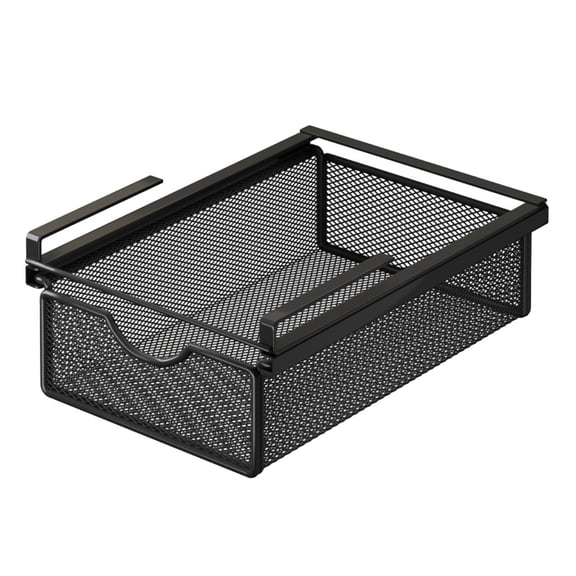 Under Shelf Storage Pullout Drawer Basket Hanging Organizer Drill-free for Office Supplies and Kitchen Pods