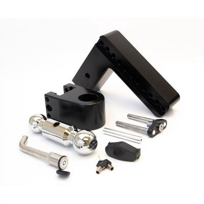 Weigh Safe 8 Inch Drop Adjustable Trailer Hitch W/ 3 Shank - 21,000 Lbs GTW, 2 & 2-5/16 Combo Ball | Cerakote Black, Fits 3 Inch Receiver - View #3