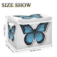 thumbnail image 3 of Foldable Fabric Storage Bin With Handle Collapsible Basket Box Storage With Lid Organizer Flat Design Butterfly, 3 of 7