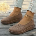 thumbnail image 3 of Mepaouo Womens Slip on Loafers Hollow Platform Walking Flat Shoes Driving Casual Dressy Moccasins, 3 of 7
