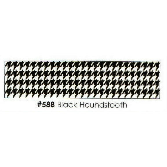Black Houndstooth 3 Strips Edible Frosting Photo Cake Border Decoration