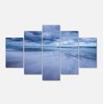 thumbnail image 2 of Stormy Clouds Over Ocean - Modern Seascape Canvas Artwork, 2 of 3