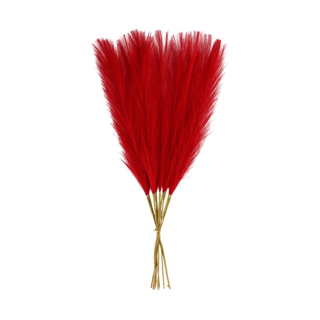 Fake Pampas Grass Pampas Grass Imitation Pompas Terciopelo Flor Artificial Decoración Gótica Adecuada para Festivales, Bodas, Fiestas de Cumpleaños Decoración Moderna de Interiores